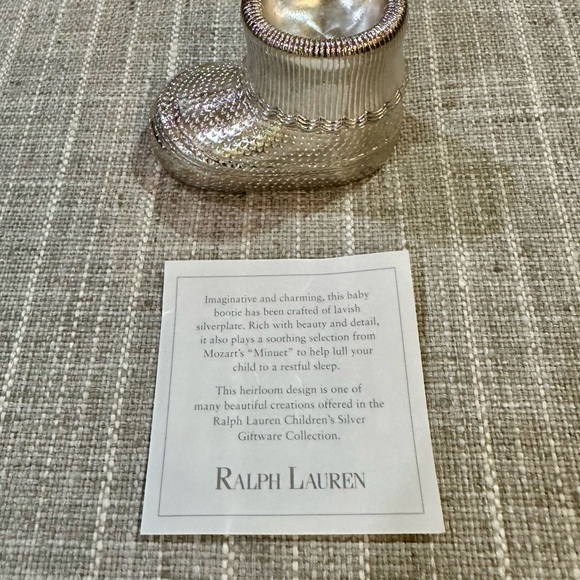 Ralph Lauren Silver Baby Bootie - Picture 2 of 5